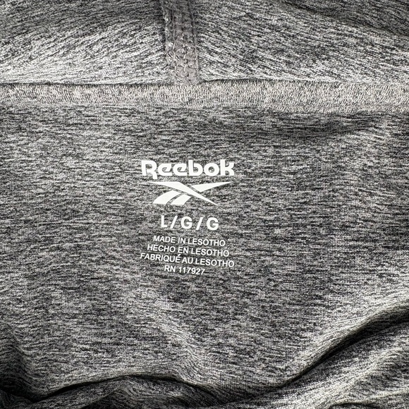 Reebok Men's Heathered Gray Zip-Up Sweater - Picture 6 of 8